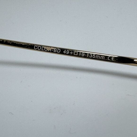 Elle Eyeglasses El18519 Gold Metal Frame 51-19-140 Half Rimless H14538 - Picture 6 of 8